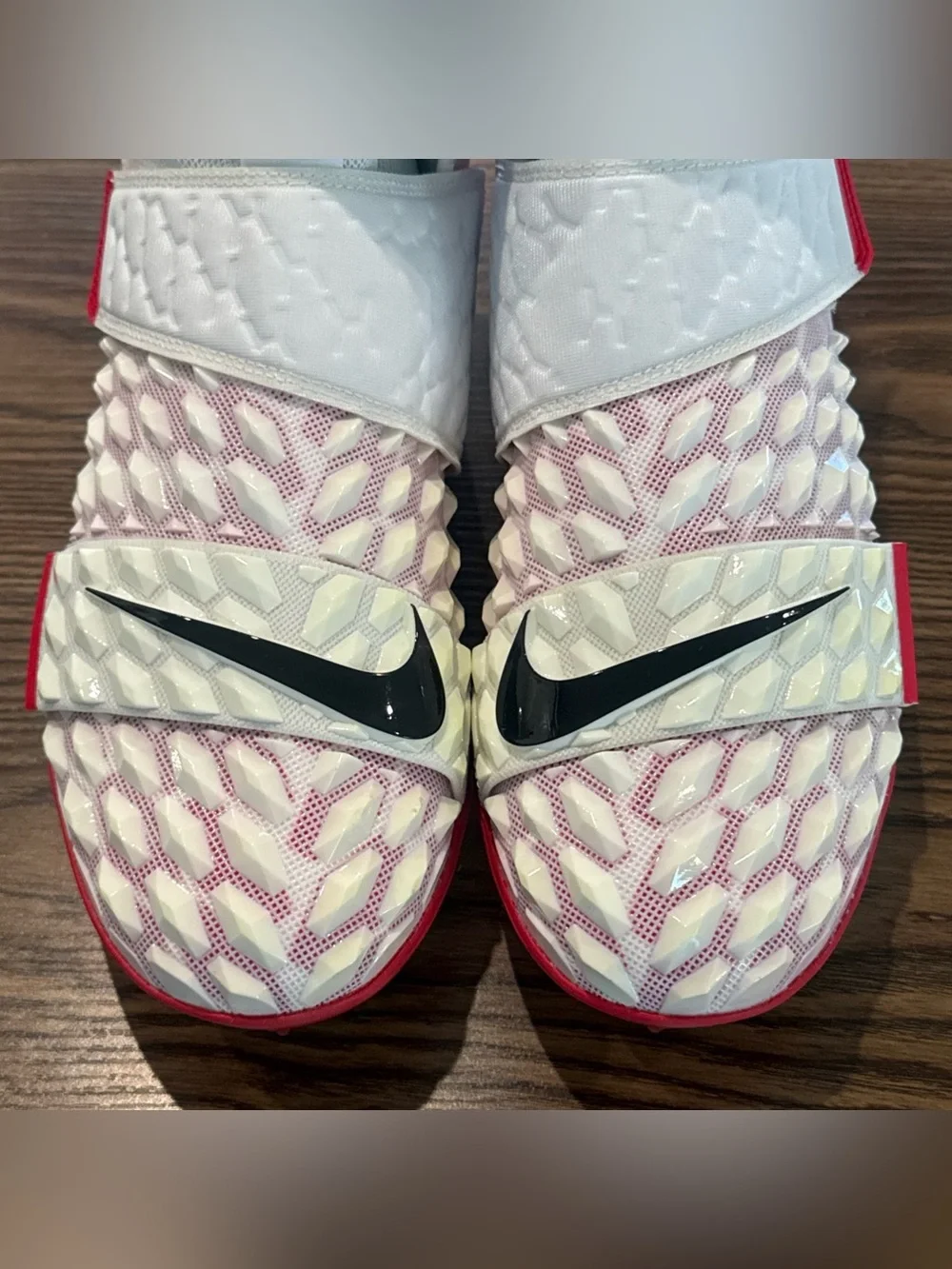Size 13 Nike Force Savage Elite 2 Football Cleats White/Red BV3962-106
